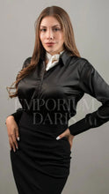 Cargar imagen en el visor de la galería, Camisa Elegante Negra Mujer