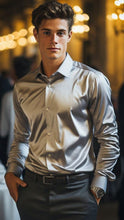 Cargar imagen en el visor de la galería, Camisa en Satín Gold Hombre