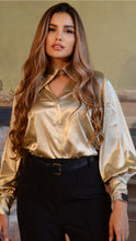 Cargar imagen en el visor de la galería, Camisa Elegante Paris Gold Mujer