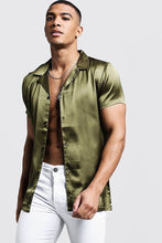 Cargar imagen en el visor de la galería, Camisa en Satín Gold Hombre