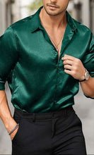 Cargar imagen en el visor de la galería, Camisa en Satín Gold Hombre