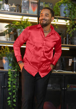 Cargar imagen en el visor de la galería, Camisa en Satín Gold Hombre