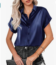 Cargar imagen en el visor de la galería, Camisa Elegante Manga Corta Mujer