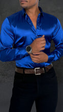Cargar imagen en el visor de la galería, Camisa en Satín Gold Hombre