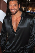 Cargar imagen en el visor de la galería, Camisa en Satín Gold Hombre