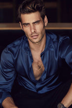 Cargar imagen en el visor de la galería, Camisa en Satín Gold Hombre