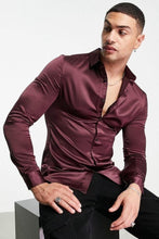 Cargar imagen en el visor de la galería, Camisa en Satín Gold Hombre