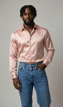 Cargar imagen en el visor de la galería, Camisa en Satín Gold Hombre Curuba