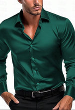 Cargar imagen en el visor de la galería, Camisa en Satín Gold Hombre
