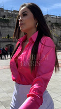 Cargar imagen en el visor de la galería, Camisa Elegante Fucsia Mujer