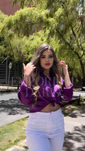 Cargar imagen en el visor de la galería, Camisa Elegante Morada Mujer