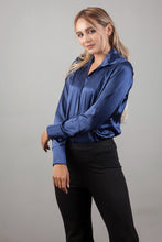 Cargar imagen en el visor de la galería, Camisa Elegante Azul Oscuro Camisas Emporium Daris Co XS Azul Noche