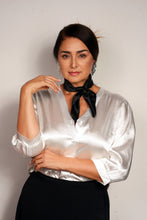 Cargar imagen en el visor de la galería, Camisa Elegante de Manga 3/4 Botones Forrados Prendas de vestir Emporium Daris Co XS Blanco