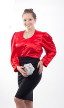 Cargar imagen en el visor de la galería, Camisa Elegante de Manga 3/4 Botones Forrados Prendas de vestir Emporium Daris Co XS Rojo