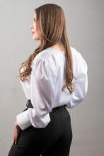 Cargar imagen en el visor de la galería, Camisa Elegante de Manga Globo Botones Forrados Camisas Emporium Daris Col