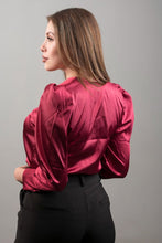 Cargar imagen en el visor de la galería, Camisa Elegante de Manga Globo Botones Forrados Camisas Emporium Daris Col