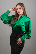 Cargar imagen en el visor de la galería, Camisa Elegante de Manga Globo Camisas Emporium Daris Co