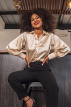 Cargar imagen en el visor de la galería, Camisa Elegante de Manga Globo Camisas Emporium Daris Co XS Tabaco