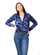 Cargar imagen en el visor de la galería, Camisa Elegante y Exclusiva Emporium Daris Co XS Azul Oscuro