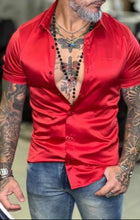 Cargar imagen en el visor de la galería, Camisa en Satín Gold Hombre