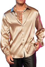 Cargar imagen en el visor de la galería, Camisa en Satín Gold Hombre