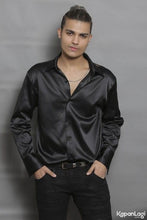 Cargar imagen en el visor de la galería, Camisa en Satín Gold Hombre