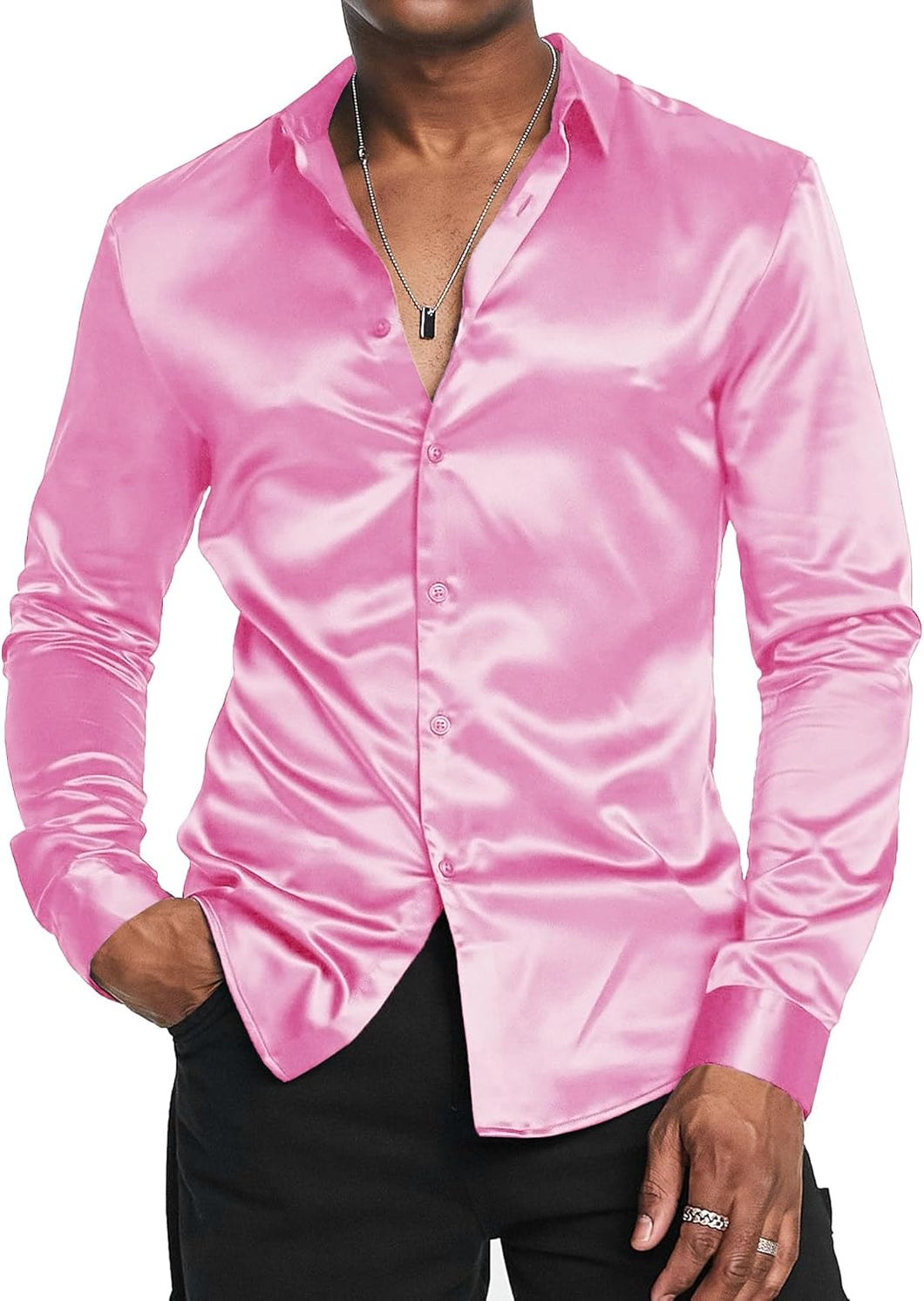 Camisa en Satín Gold Hombre