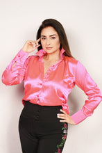 Cargar imagen en el visor de la galería, Camisa Elegante Fucsia Prendas de vestir Emporium Daris Co XS Fucsia 
