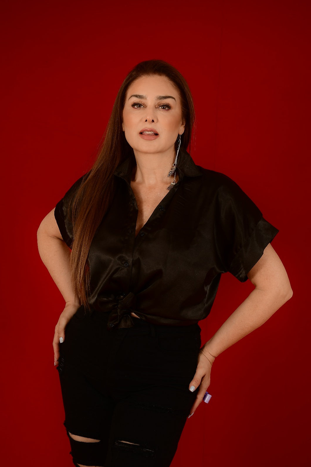 Camisa Elegante Manga Corta