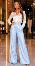 Cargar imagen en el visor de la galería, Pantalón en Saten Elegante Marfil
