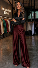 Cargar imagen en el visor de la galería, Pantalón en Saten Elegante Marfil
