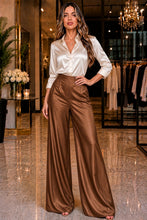 Cargar imagen en el visor de la galería, Pantalón en Saten Elegante Marfil
